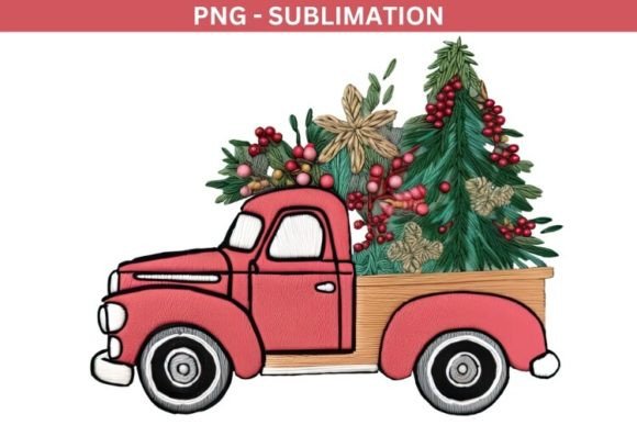 Download Red Truck Christmas PNG Designs for Shir - Png designs Collection
