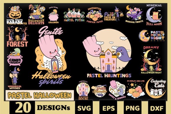 Download Pastel Halloween Bundle SVG 20 Designs - Svg Collection