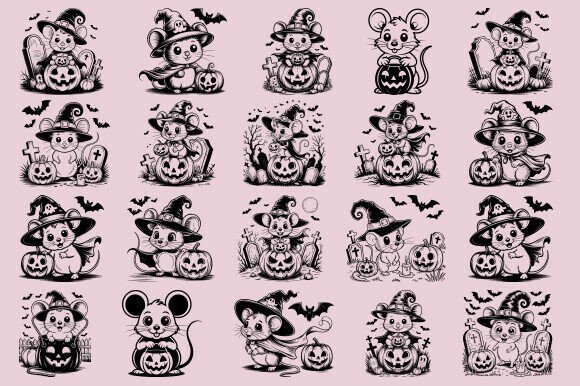 Download Cute Halloween Mouse Svg Bundle - Svg Collection