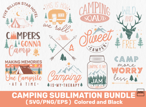 Download Camping Bundle Sublimation SVG Designs - Svg Collection