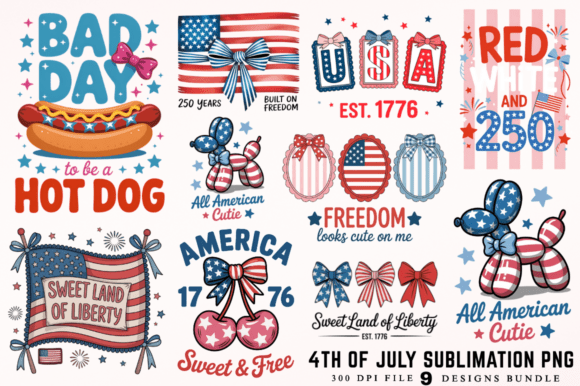 Download 4th of July Sublimation PNG Designs Bund - Png designs Collection