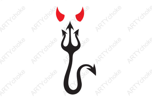 Download Devil Horns Pitchfork Tail. SVG File - Svg Collection