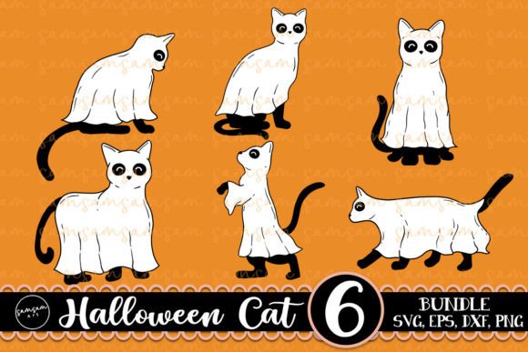 Download Ghost Cat Halloween Bundle SVG - Svg Collection