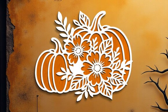 Download Stacked Flower Pumpkins Laser Cut SVG - Svg Collection