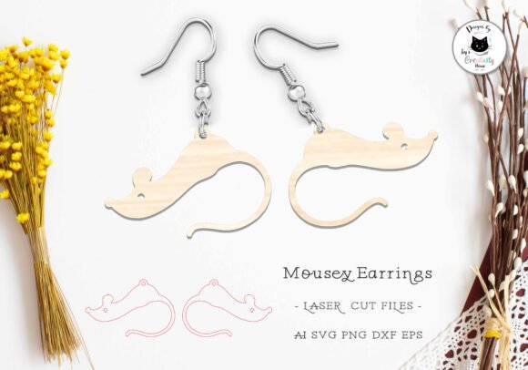 Download Cute Mouse Halloween Laser Earrings SVG - Svg Collection