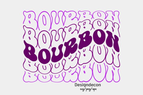 Download Bourbon Mirrored Text Retro Wavy Svg Png - Svg Collection