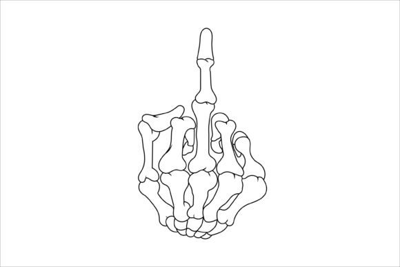 Download Skeleton Hand Middle Finger Hand SVG - Finger Collection