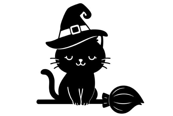 Download Halloween Witch Black Cat SVG - Svg Collection