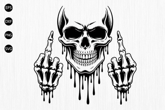 Download Skull Middle Finger Svg, Skeleton Svg - Finger Collection