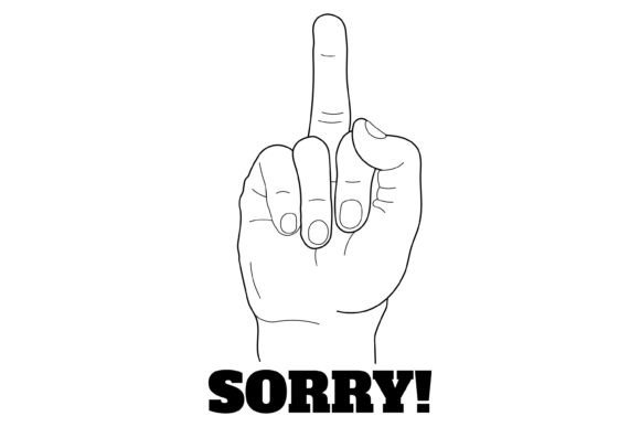 Download Middle Finger Hand SVG Sorry - Finger Collection