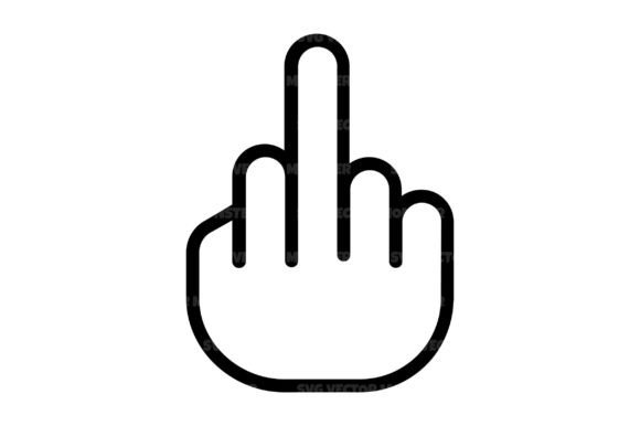 Download Cartoon Middle Finger Icon Svg Cut File - Finger Collection