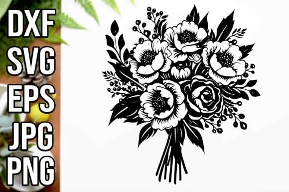 Download Flower Bouquet SVG, Cricut Cut Files - Svg Collection