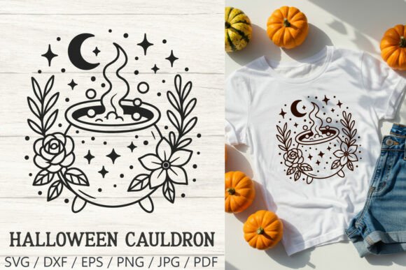 Download Cute Witch Cauldron SVG Cut File - Svg Collection