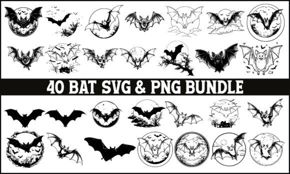 Download Bat SVG PNG Bundle, Bat Clipart Vector - Svg Collection