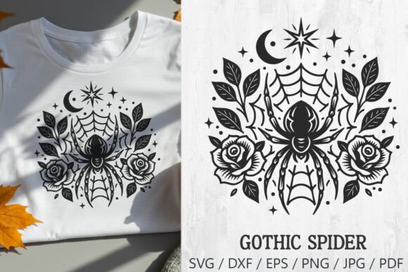 Download Gothic Spider Web Roses SVG Cut File - Svg Collection