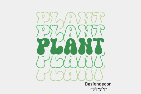 Download Plant Mirrored Text Retro Wavy Svg Png - Svg Collection