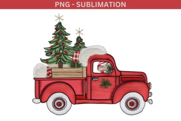 Download Red Truck Christmas Png Designs - Png designs Collection
