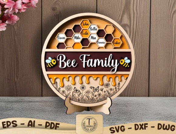 Download Personalized Honeycomb Family Sign SVG - Svg Collection