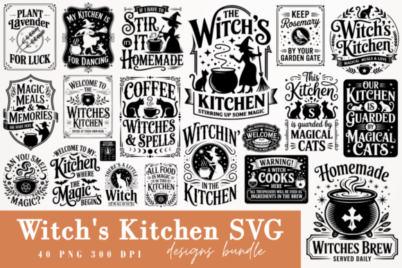 Download Witch's Kitchen SVG Designs Bundle - Svg Collection